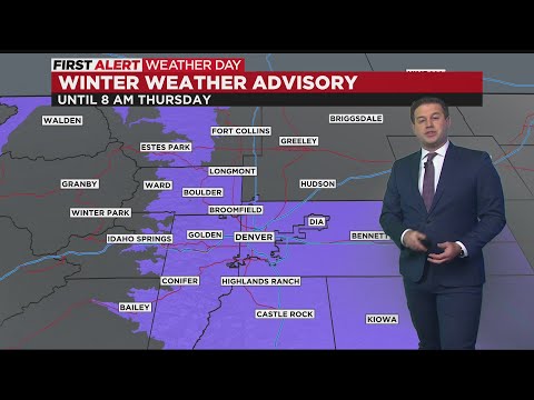 Afternoon rain followed by evening snow in Denver