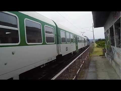 Průjezd a odjezd vlaku z Dolní Lhoty