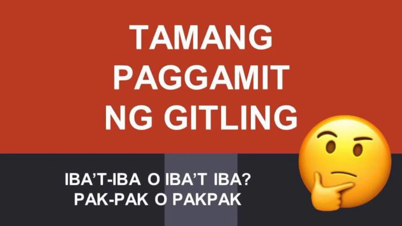 Tamang Paggamit Ng Gitling (Iba't-iba O Iba't Iba)