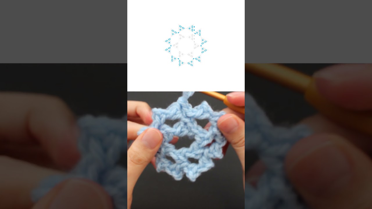 トゲトゲモチーフの編み方 #shorts