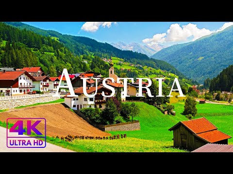 FLYING OVER AUSTRIA ( 4K UHD ) • Stunning Footage, Scenic Relaxation Film with Calming Music