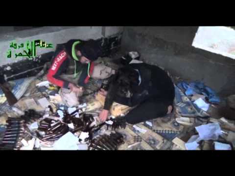 استهداف مقرات النظام برشاش 14.5 من قبل فرقة أسود السنة في مدينة الشيخ مسكين في ريف درعا