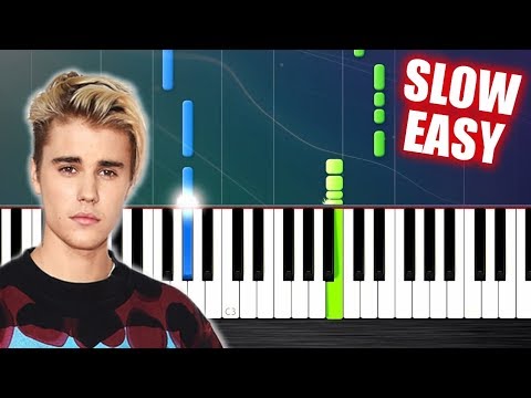 David Guetta ft Justin Bieber - 2U - SLOW EASY Piano Tutorial by PlutaX