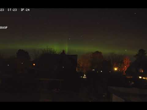 2023-02- 26 Polarlicht Nebel/Amrum Zeitraffer