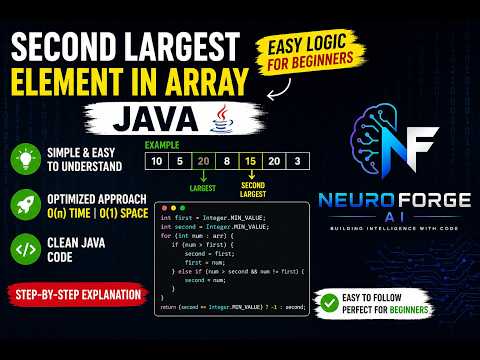 Second Largest Element In Array Gfg Java Solution