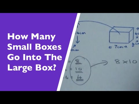 Part of a video titled How Many Small Boxes Fit Inside The Large Box (Functional Maths ...