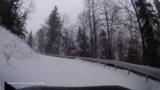 preview picture of video 'Romanian roads * Scarisoara Glacier, in winter (1/2) * 2013.12.07'