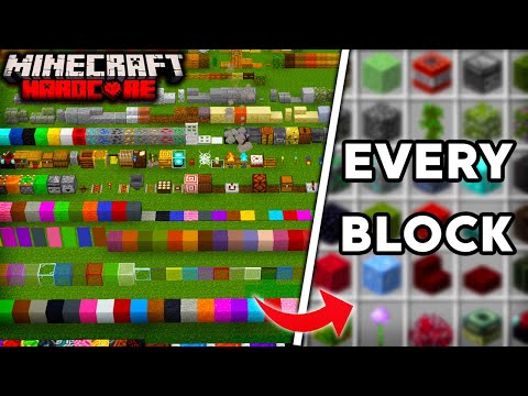 I COLLECTED EVERY BLOCK IN MINECRAFT HARDCORE
