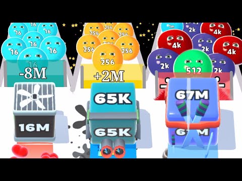 ⛹️Jelly Run 2048 (New Update) vs hopping balls run Gameplay Walkthrough Level part #3