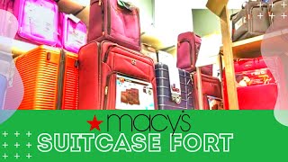 EPIC SUITCASE FORT in MACY’S | TEAM 100%