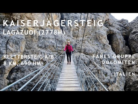 Kaiserjägersteig am Lagazuoi - Dolomiten - leichter Klettersteig (A) in der Fanesgruppe