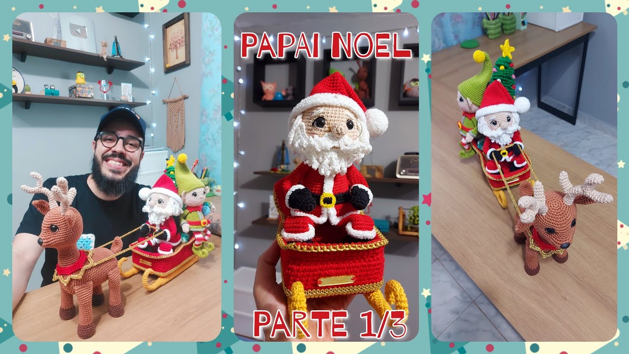 Papai Noel Amigurumi Passo A Passo (Parte 1/3) - Coleção A Caminho Do Natal - Tiago Amigurumi