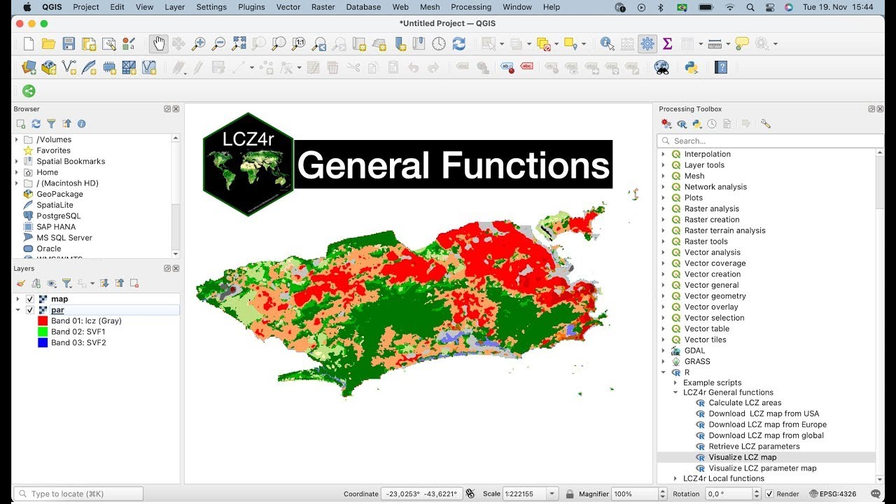 Assistir tutorial: LCZ4r QGIS General Functions