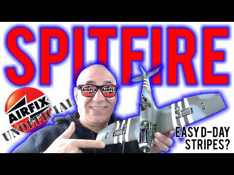 #PERFECT D-Day stripes. 1/24 Scale Huge Spitfire Mk.IXc #airfix #spitfire
