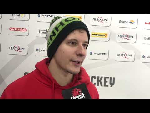 3:2-Sieg gegen Winterthur, EHC-Torhüter Reto Lory nach dem Spiel