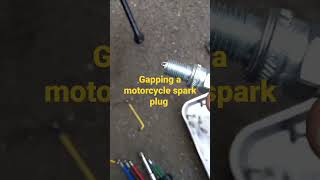 motorcycle spark plug gapping