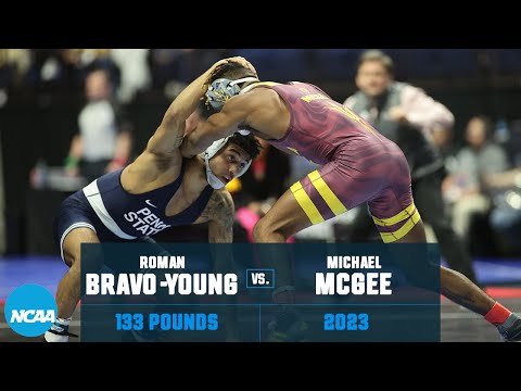 Roman Bravo-Young vs. Michael McGee - 133 lb Semifinals - 2023 NCAA Wrestling Championships