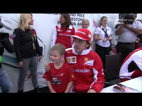 Silverstone, Kimi at autographs session and Massa's party - 05/07/2014