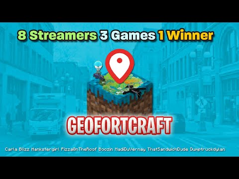 Chris Melberger - GeoFortCraft - Scavenger Hunt With 8 Streamers (GeoGuessr Fortnite Minecraft)