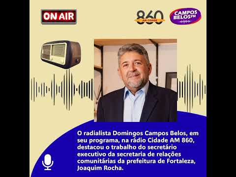 Radialista Domingos Campos Belos fala sobre a importância do trabalho de Joaquim Rocha.