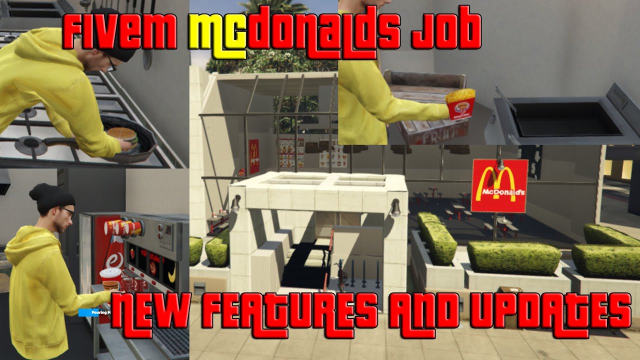 GTA5 FiveM New McDonalds Job - New Features and Updates | ESX Job