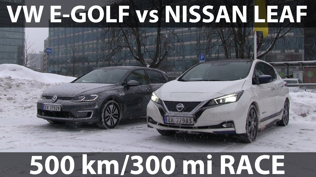 Race between Leaf and e-Golf