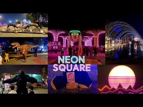 Neon Square Phase 8 Lahore – Full Tour of Food Street, Dinosaur Park & Night Life