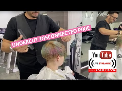 Undercut Pixie Haircut on Lilly-Rose @rosebud_0508 - Filmed Live Axis Hairdressing, Canberra.