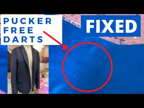 Pucker Free Curved Darts - Satin MEN'S JACKET LINED #AbisDen #SewwithAbi #SEWING
