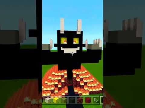 Making Devil Cuphead Statue in Minecraft! 😈🔥