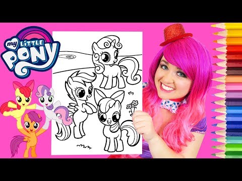 Coloring My Little Pony Cutie Mark Crusaders Coloring Page Prismacolor Pencils | KiMMi THE CLOWN Video