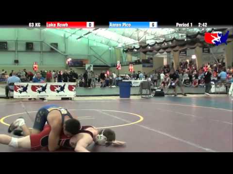 Luke Rowh vs. Aaron Pico at 2013 FILA Cadet Nationals - FS