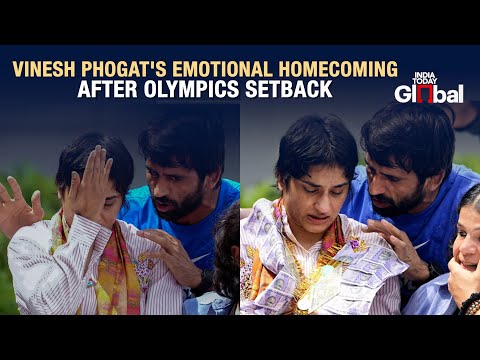 Indian Wrestler Vinesh Phogat's Emotional Homecoming After Paris Olympics Disqualification