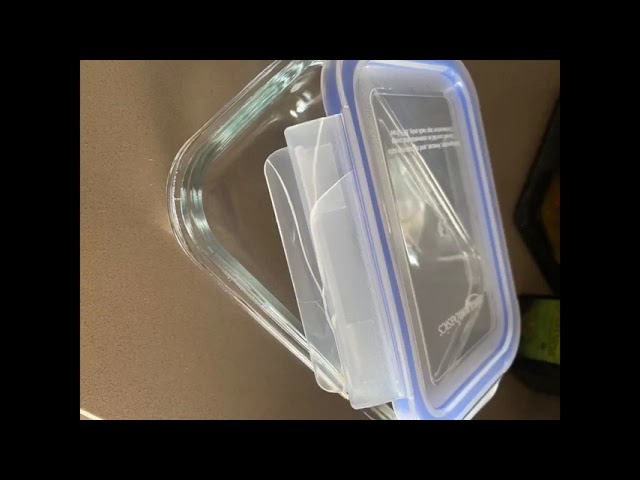 Vídeo relacionado con Razab 2 recipientes de vidrio para almacenamiento de alimentos de 1200 ml con tapas, herméticos y a prueba de fugas, aptos para microondas, horno, congelador, sin BPA, ideal para preparación de
