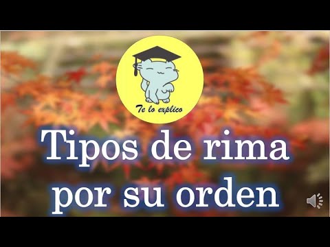 CLASIFICACIÓN DE LAS RIMAS POR SU ORDEN
