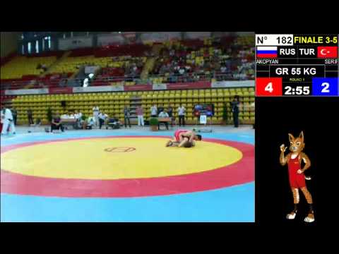 Final EJWC Skopje 2013 GR 55kg 03.07.13 3th and 5th place