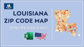 Louisiana Zip Code Map in Excel - Zip Codes List and Population Map