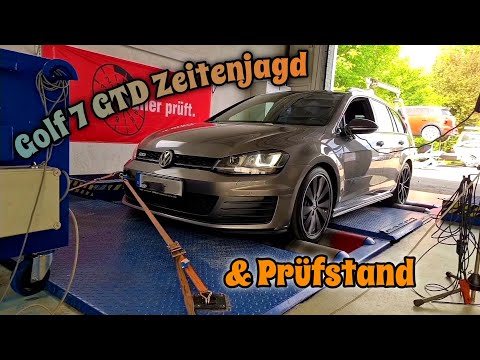 VW Golf 7 GTD Variant Leistungsmessung auf dem Prüfstand. Wie schnell ist er von 0-100, 100-200 km/h