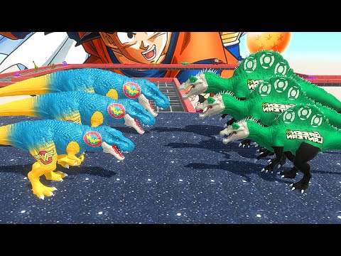 X3 WONDER WOMAN T-REX DEATH RUN - Animal Revolt Battle Simulator