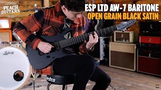 Video thumbnail for No Talking...Just Tones | ESP LTD AW-7 Baritone | Baritone - 7-String - Open Grain Black Satin by Peach Guitars