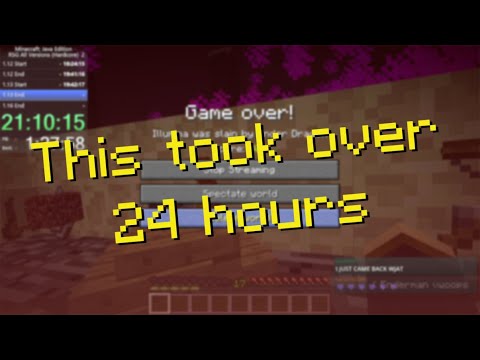 Beating every version of Minecraft on Hardcore... in 1 sitting...