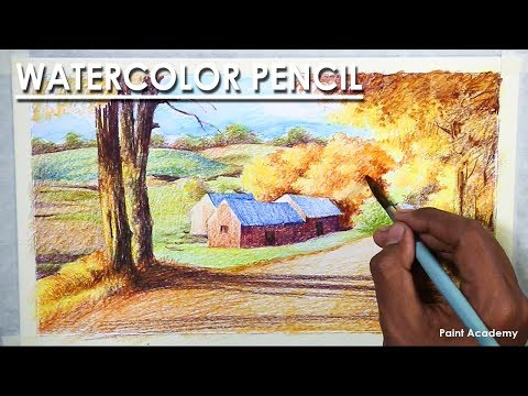 Watercolor Pencil Drawing How to Shade Create A Beautiful Landscape