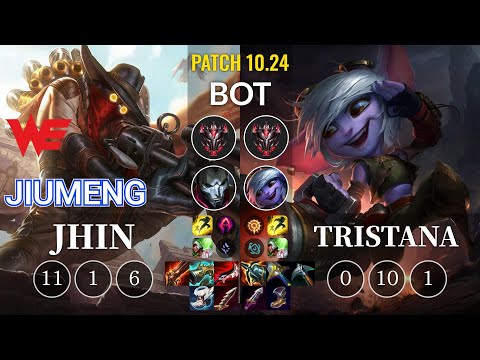 WE Jiumeng Jhin vs Tristana Bot - KR Patch 10.24