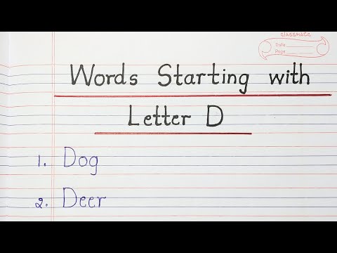 Words Starting with Letter D