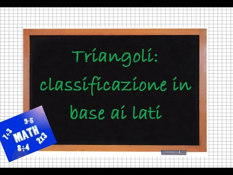 Classificare i triangoli secondo i lati