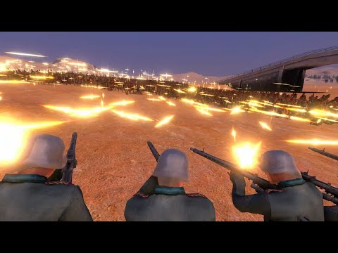 10000  Spartan's vs 500 German Machine Guns  | Ultimate Epic Battle Simulator |