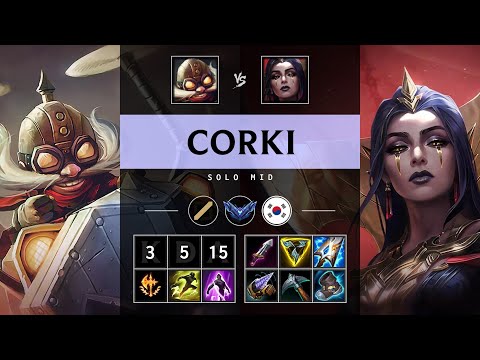 Corki Mid vs LeBlanc - KR Diamond Patch 25.17