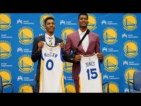 Warriors Introduce Jones and McCaw