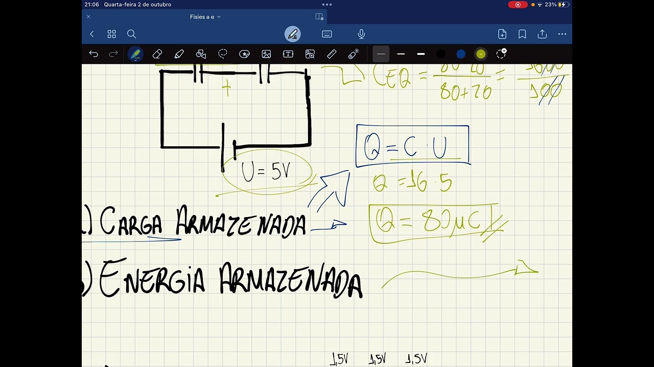 Capacitores/ Resistores : Resolução de questões.