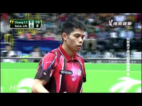 2014 Tai Ben Invitational CHUANG Chih Yuan vs Jean Michel Saive HD